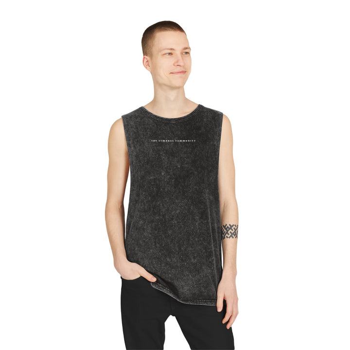 Men's Gym Tank Top - Melancholic Stonewash Design